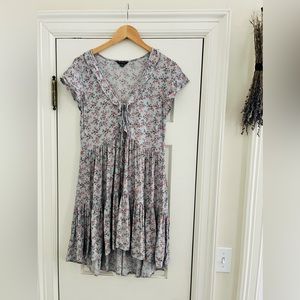 American Eagle Dusty Blue Floral Dress